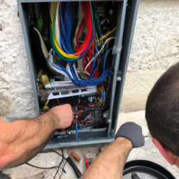 Pose de détecteurs de mouvement connectés à des systèmes de dissuasion lumineuse Prissé