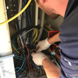 Pose de rideaux métalliques électriques pour protéger les vitrines Mezin